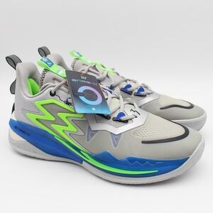 361 Degrees Big 3 3.0 Basketball Shoes Mens 10.5 Gray Blue Green Lace Up NEW